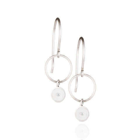 Diamond white hanging droplets