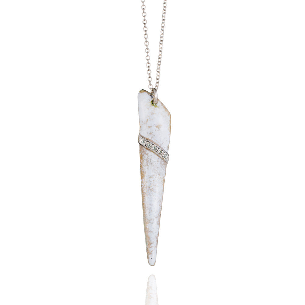 Ice shard necklace with diamonds
