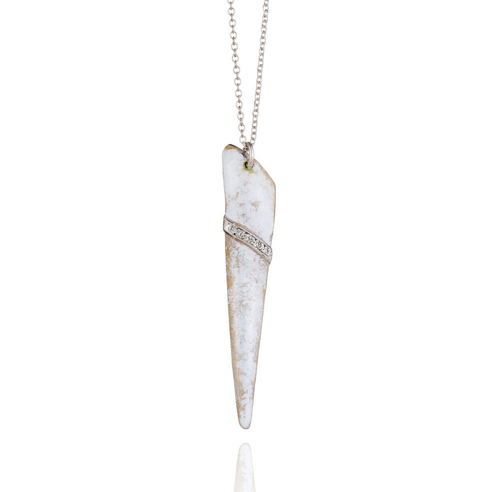 Ice shard necklace with diamonds