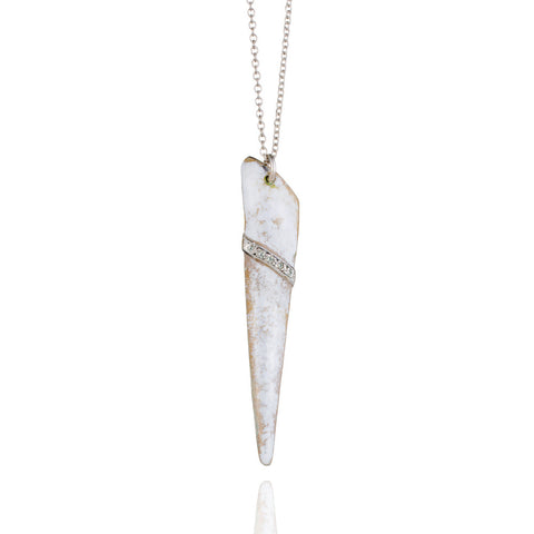 Ice shard necklace with diamonds