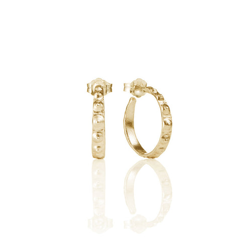 Gold baby sea urchin hoops