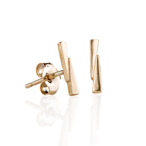 Gold razor bow studs