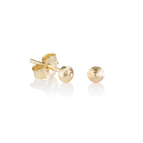 Gold tiny sea urchin nipple studs