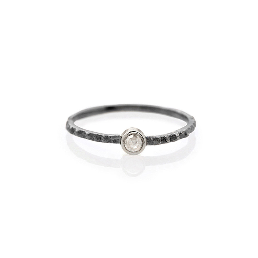 Single rough diamond urch band