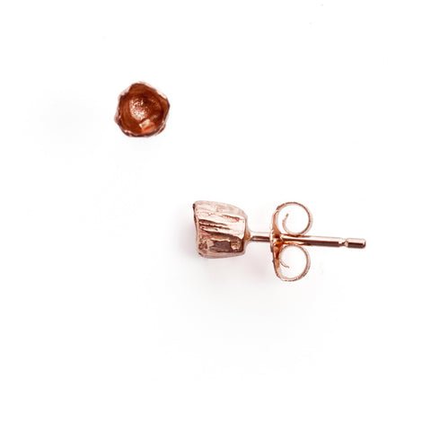 Rose gold single barnacle studs