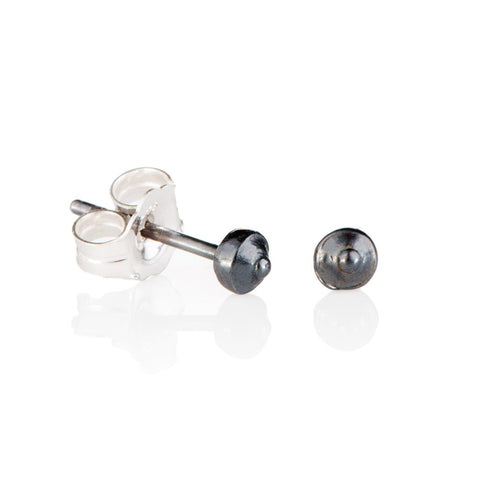 Oxidized tiny sea urchin nipple studs